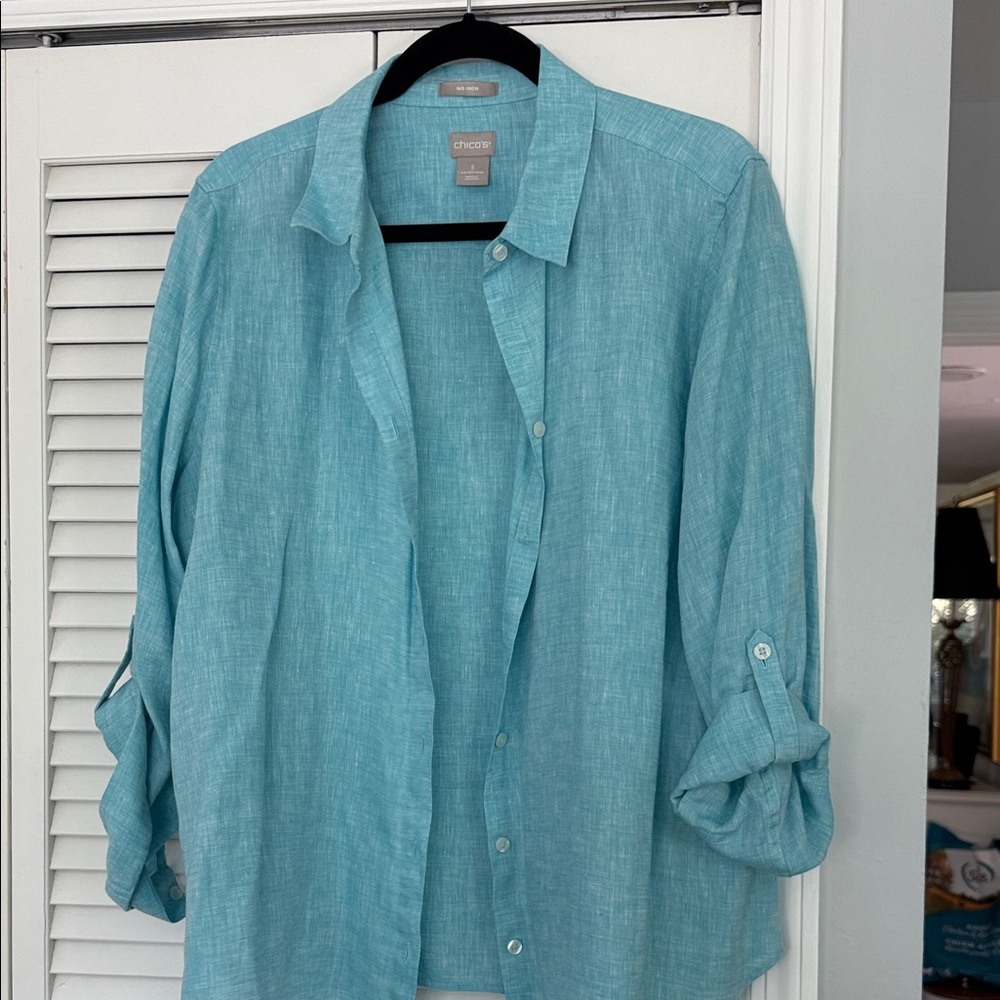 Chico's Light Blue Blouse